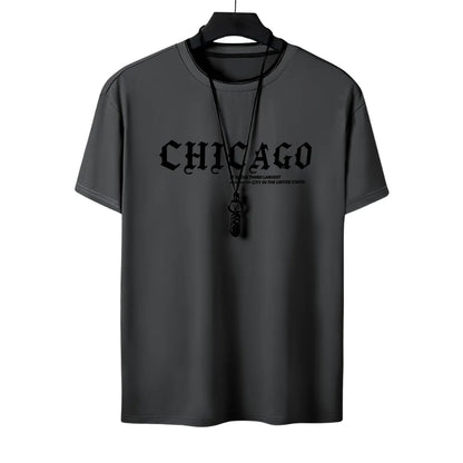 Herren Grafik-T-Shirt Chicago mit Kurzarm